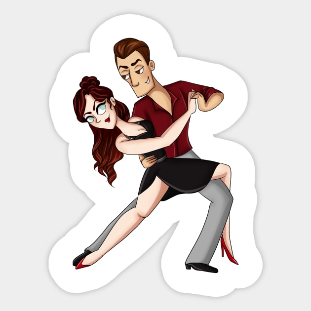 Argentine Tango Sticker by katidoodlesmuch